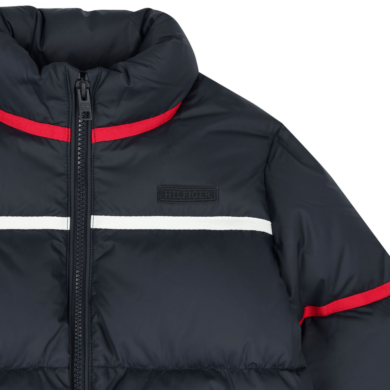 Boys Navy Blue Logo Puffer Jacket, 1, hi-res image number null