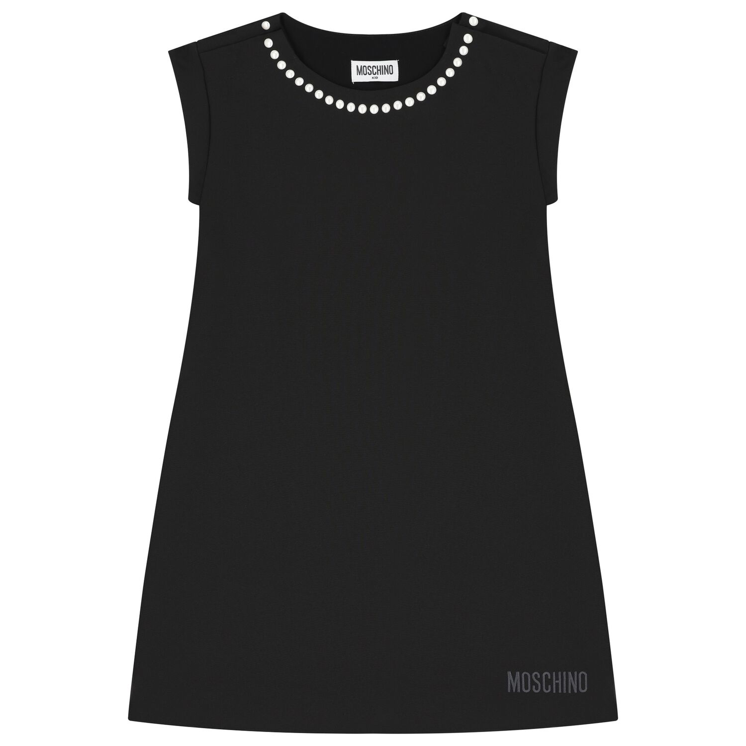 Girls Black Logo Dress, 1, hi-res image number null