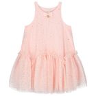 Girls Pink Polka Dots Dress, 2, hi-res