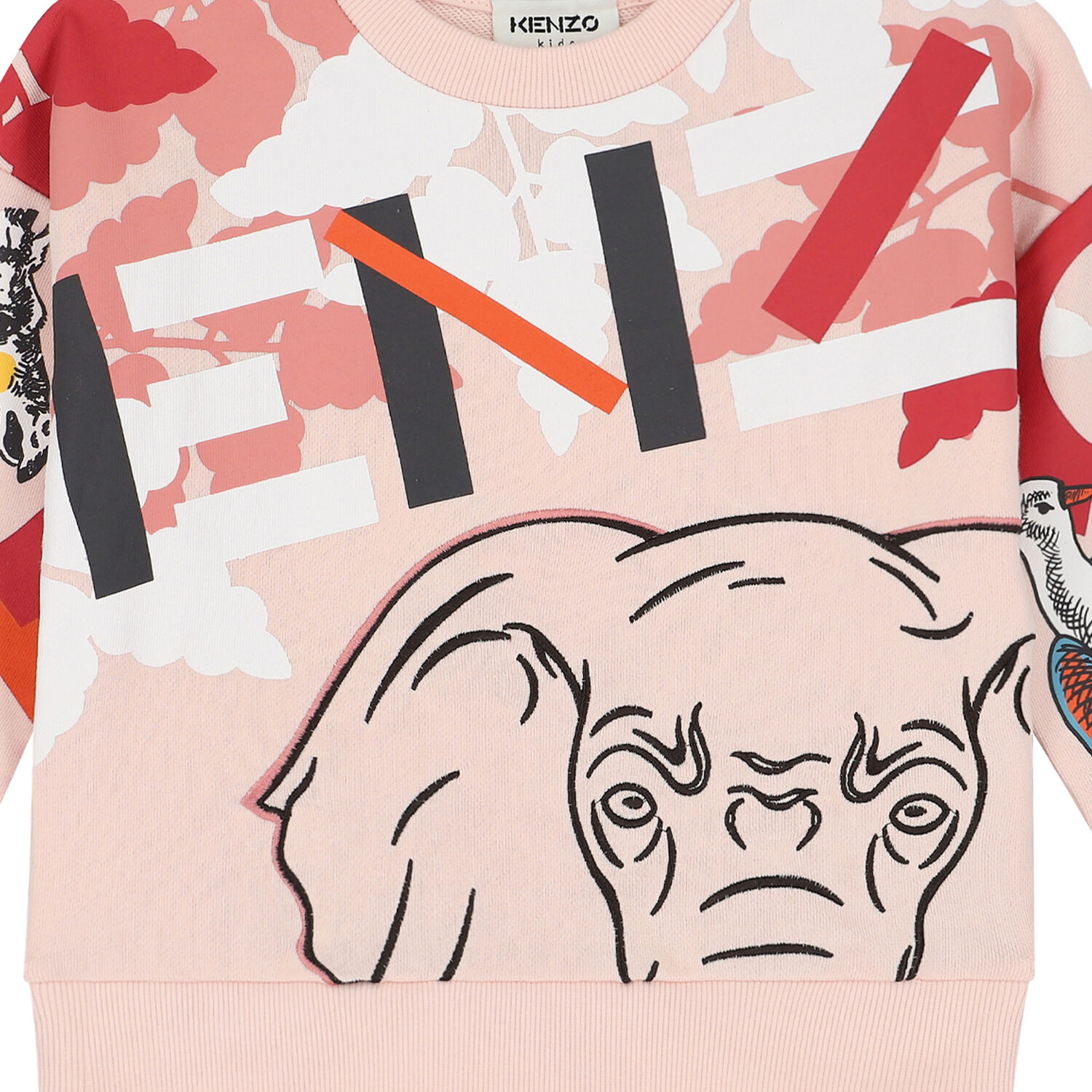 Girls Pink Logo Sweatshirt, 1, hi-res