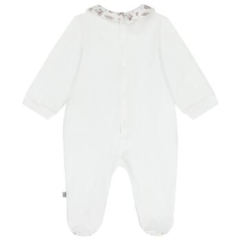 White Teddy Bear Logo Babygrow