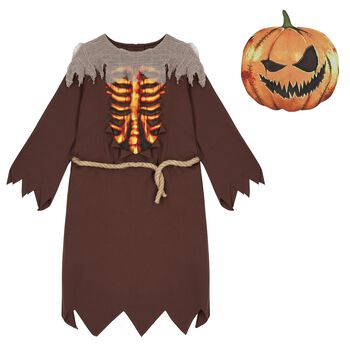 Boys Brown Scary Pumpkin HalloweenCostume