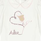 Girls White & Pink Logo Skirt Set , 1, hi-res