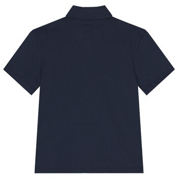 Boys Navy Blue Logo Polo Shirt