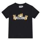 Younger Black & Grey Teddy Bear Logo Shorts Set, 5, hi-res