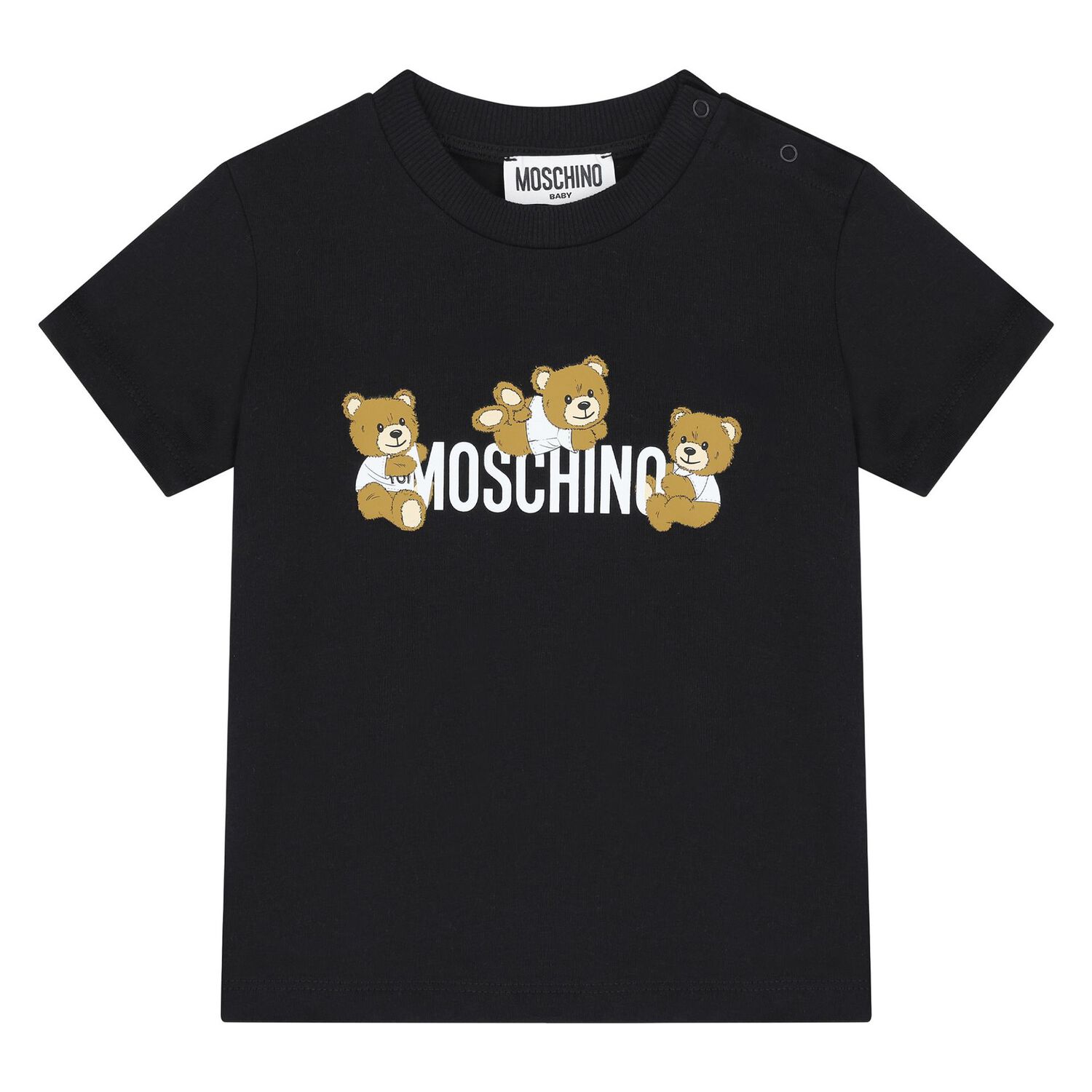 Younger Black & Grey Teddy Bear Logo Shorts Set, 5, hi-res