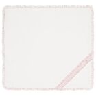 Baby Girls Ivory Ruffled Blanket, 1, hi-res