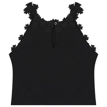 Girls Black Lace Top