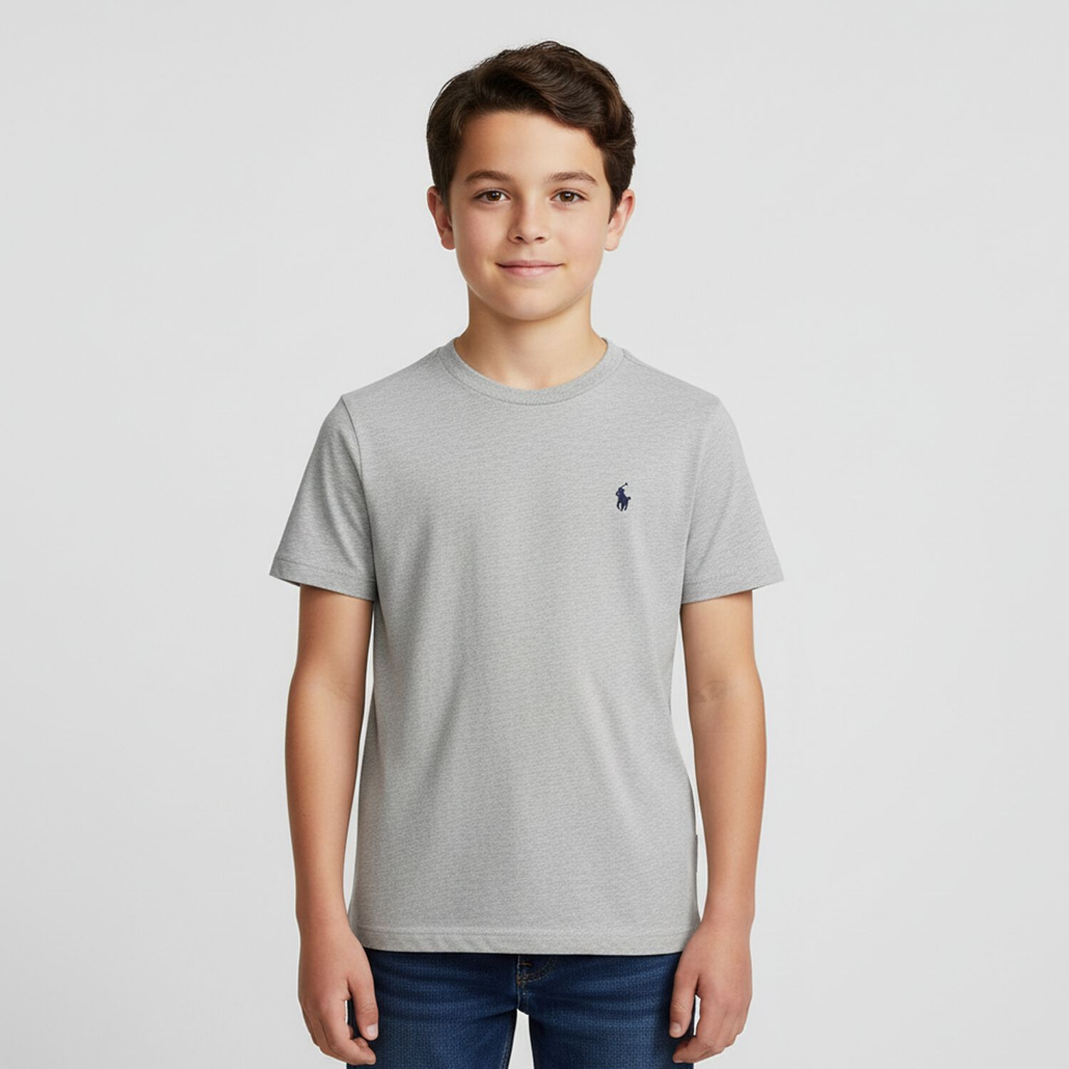 Boys Grey Logo T-Shirt, 1, hi-res