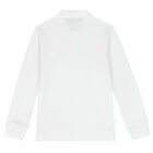 Older Boys White Logo Polo Shirt , 1, hi-res