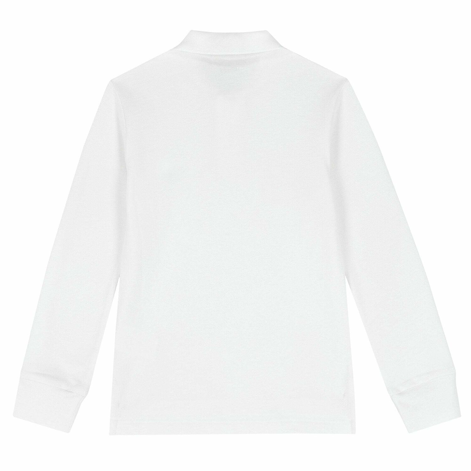 Older Boys White Logo Polo Shirt , 1, hi-res