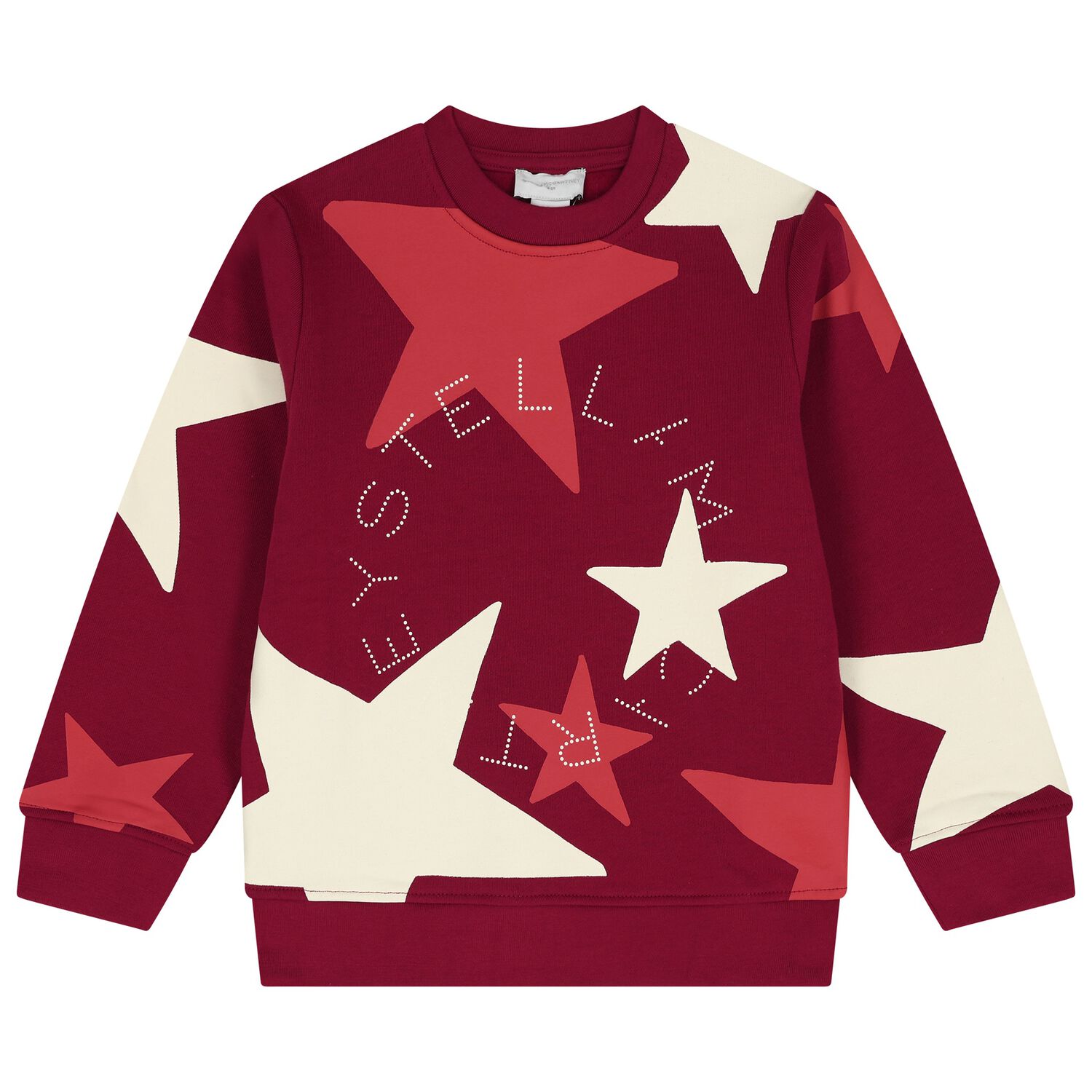 Girls Burgundy Star Logo Sweatshirt, 1, hi-res