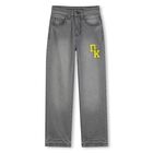 Boys Grey Logo Denim Jeans, 1, hi-res