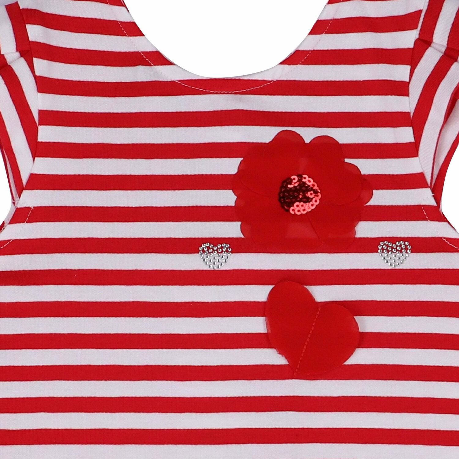 Girls White & Red Dress, 1, hi-res