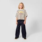 Girls Ivory & Black Tiger Logo T-Shirt, 1, hi-res