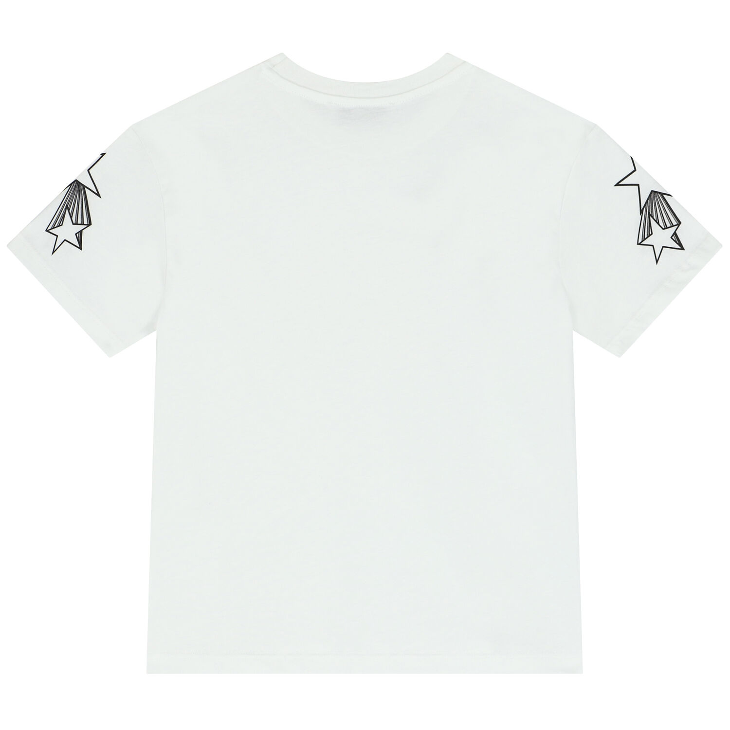 Girls White Logo & Star T-Shirt, 1, hi-res