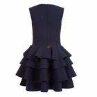 Girls Navy Sleeveless Dress, 1, hi-res