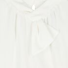 Girls White & Beige Embellished Skirt Set , 1, hi-res
