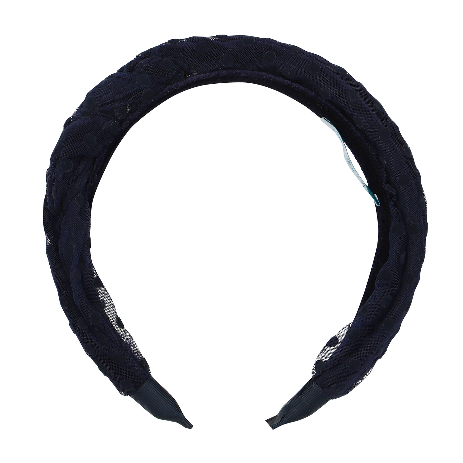 Girls Navy Tulle Headband, 1, hi-res