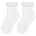 Baby Girls Ivory Ruffled Socks, 2, hi-res