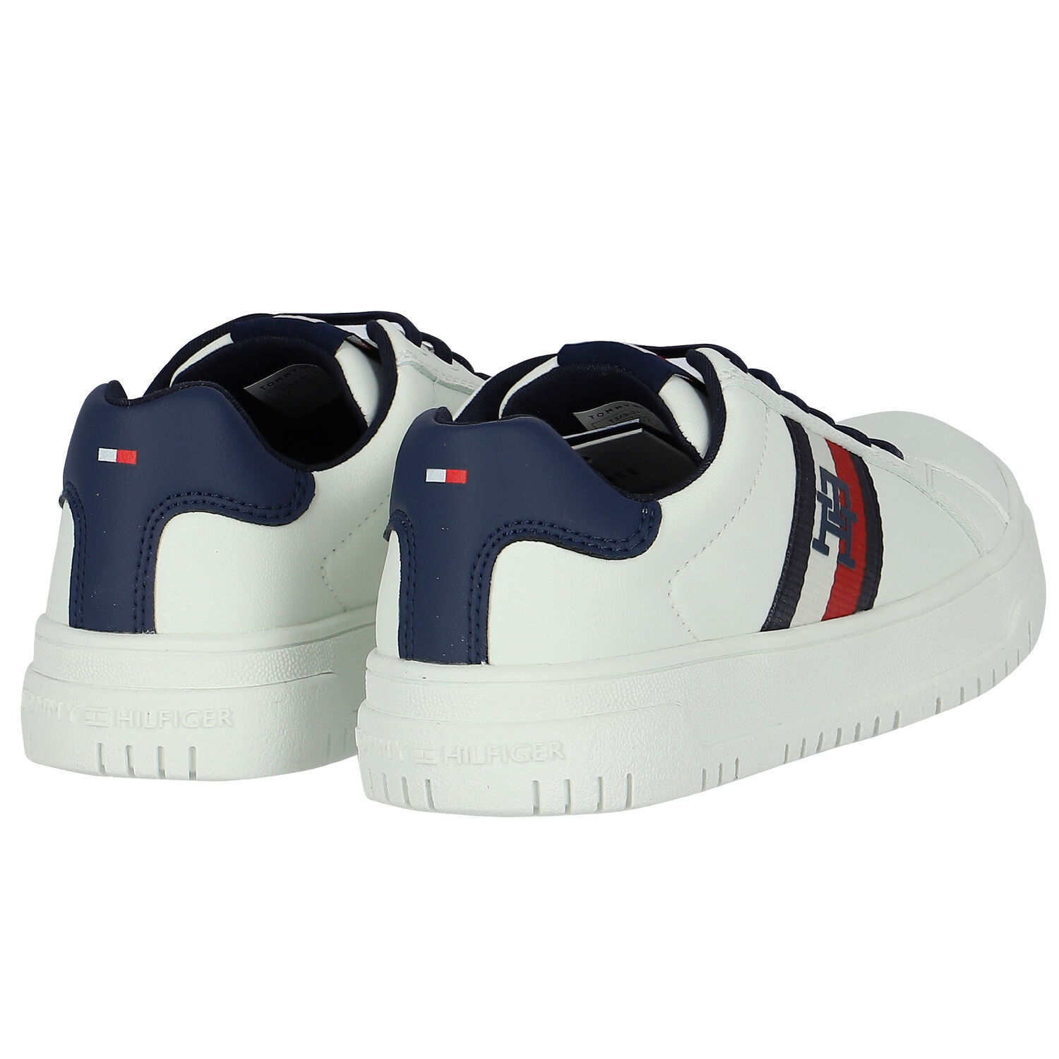 White Logo Trainers, 1, hi-res