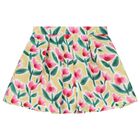 Girls White & Yellow Floral Skirt Set, 1, hi-res