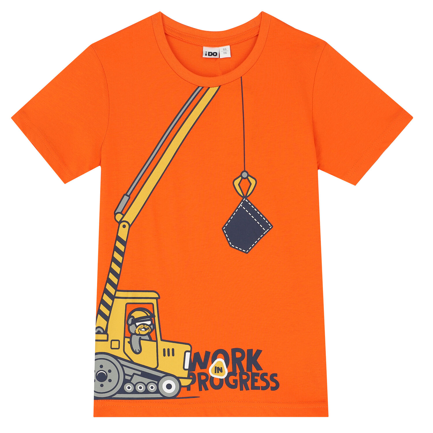 Boys Orange & Navy Graphic Shorts Set, 1, hi-res