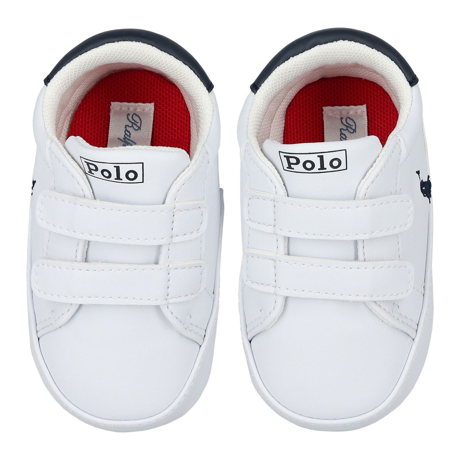 Baby Boys White Logo Trainers, 1, hi-res image number null