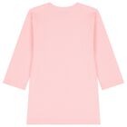 Girls Pink Teddy Bear Logo Dress, 2, hi-res