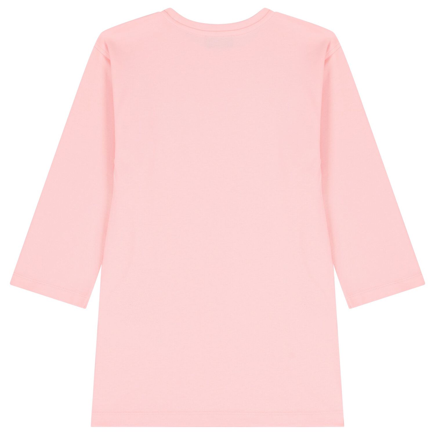 Girls Pink Teddy Bear Logo Dress, 2, hi-res