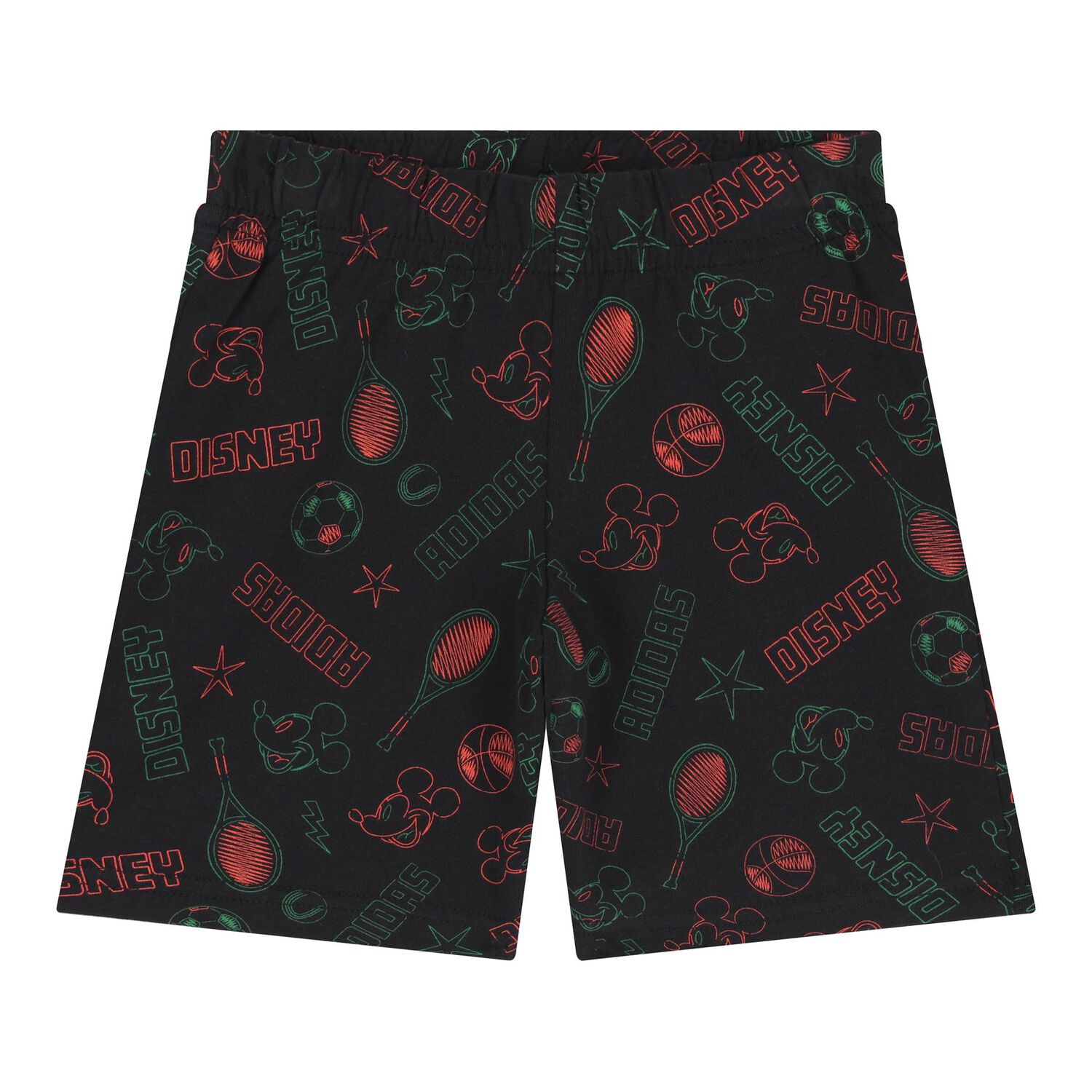 Orange & Black Disney Logo Baby Shorts Set, 1, hi-res