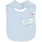 Baby Boys Blue Logo Bib, 1, hi-res