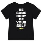 Boys Black Logo T-Shirt, 1, hi-res