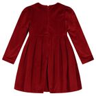 Girls Red Velvet Dress, 1, hi-res