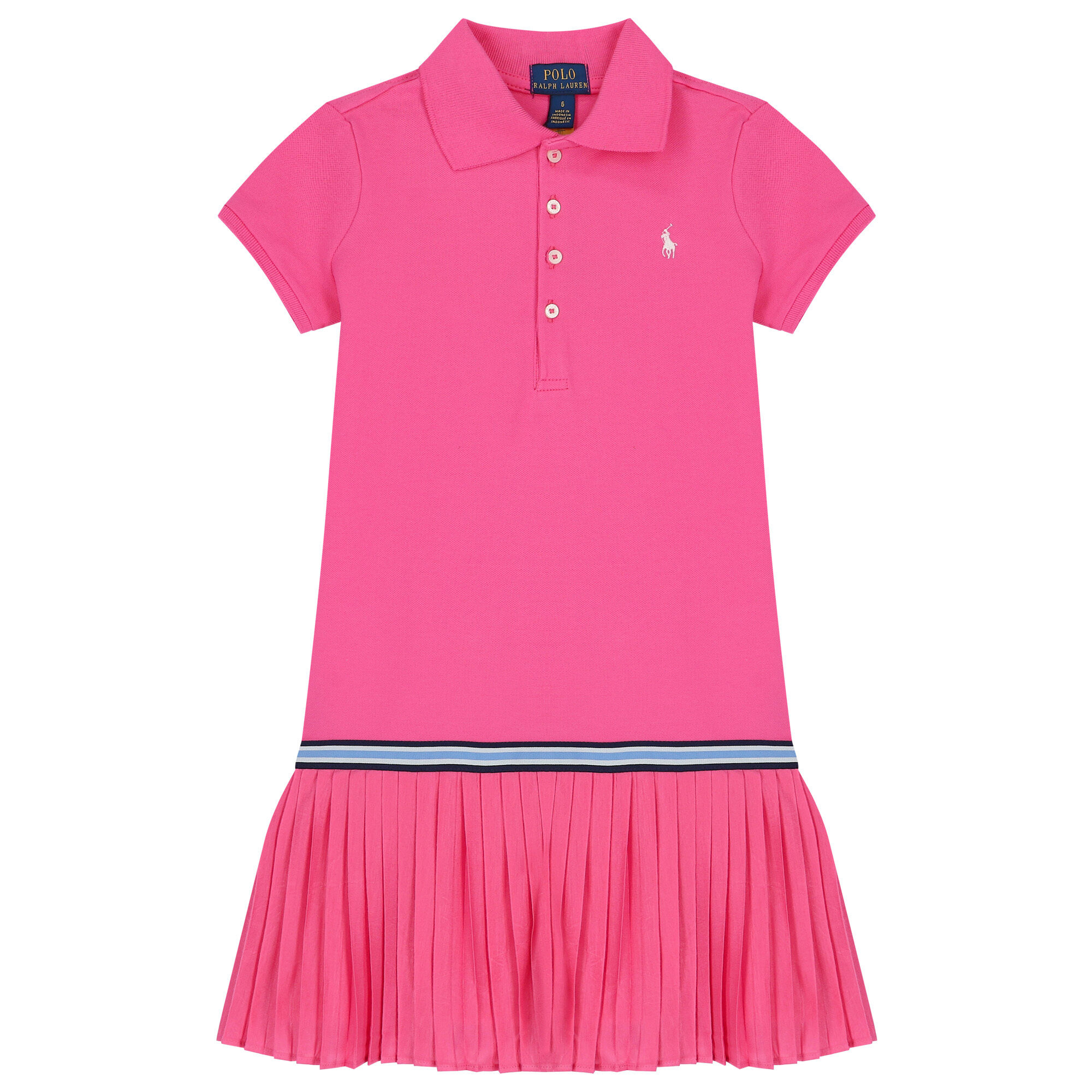 Ralph Lauren Girls Pink Logo Polo Dress Junior Couture UK