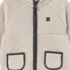 Younger Boys Ivory Sherpa Jacket, 1, hi-res
