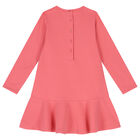 Girls Pink Teddy Bear Dress, 1, hi-res