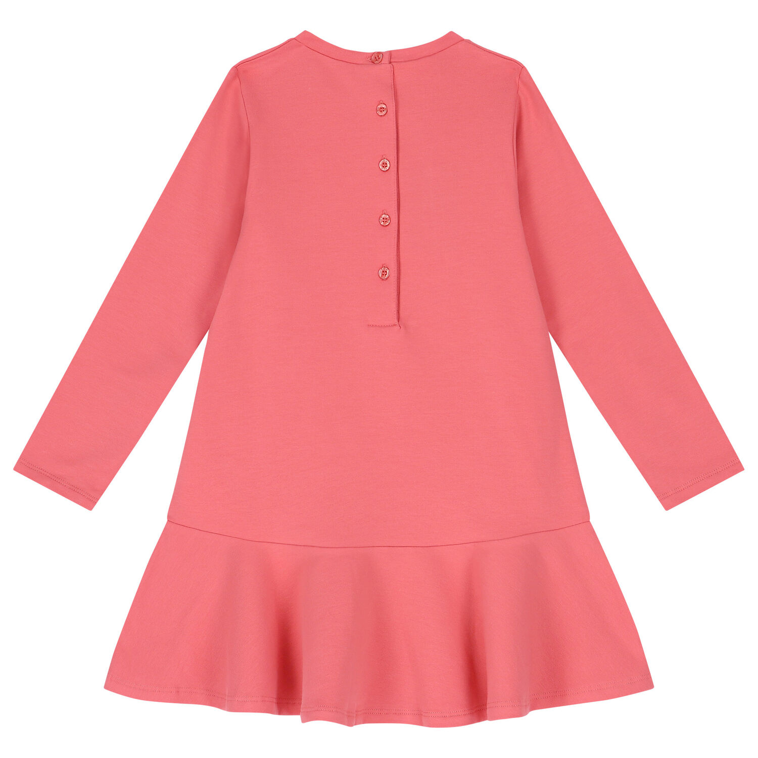 Girls Pink Teddy Bear Dress, 1, hi-res