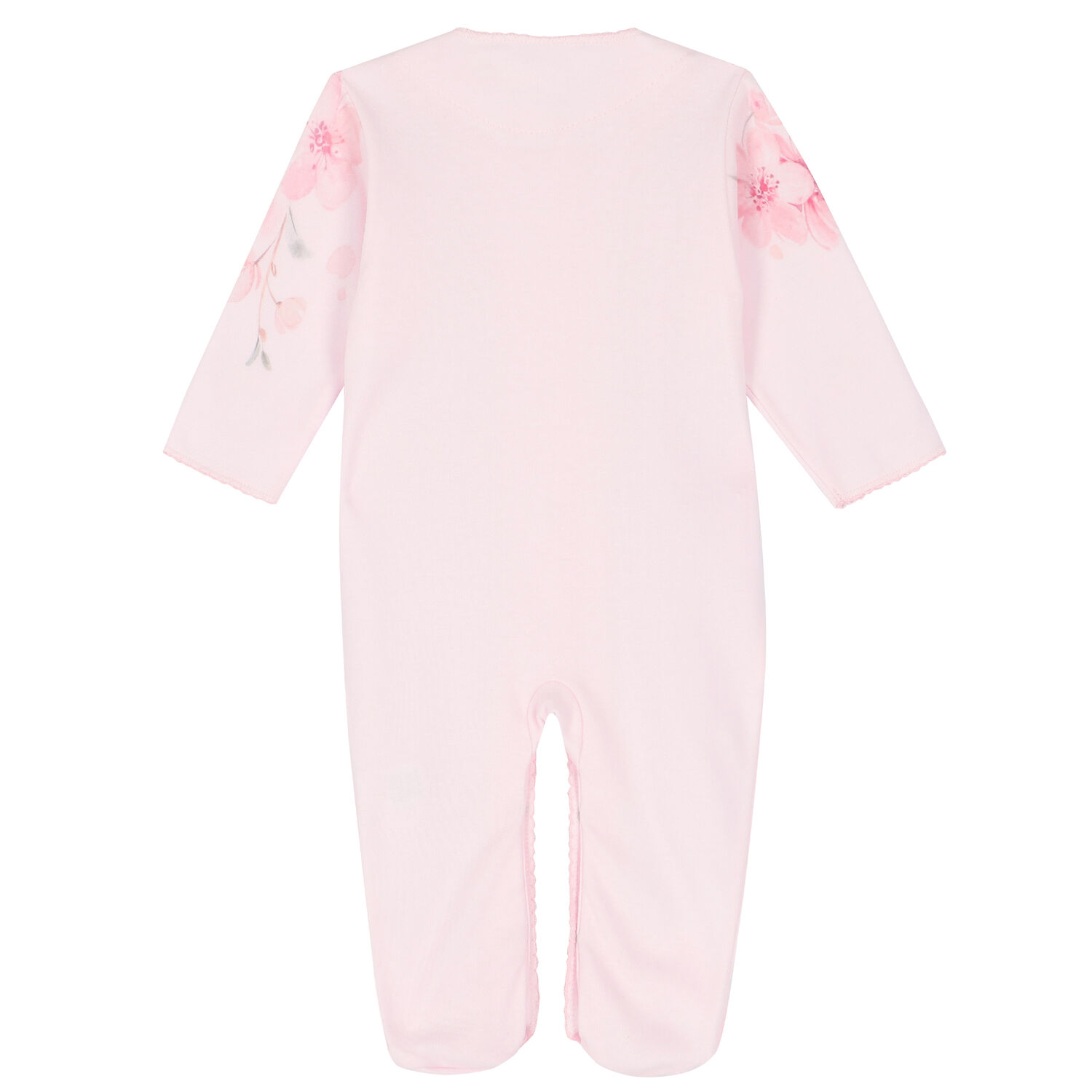 Baby Girls Pink Printed Babygrow , 1, hi-res