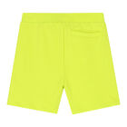 Younger Boys Neon Green Logo Shorts, 1, hi-res