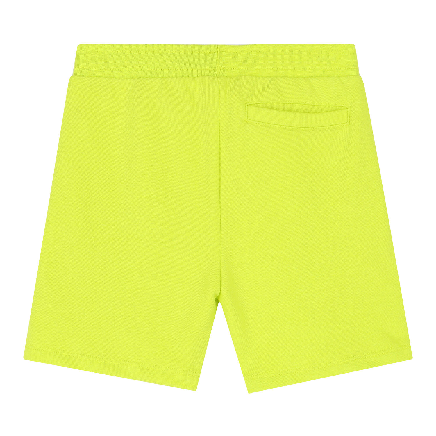 Younger Boys Neon Green Logo Shorts, 1, hi-res