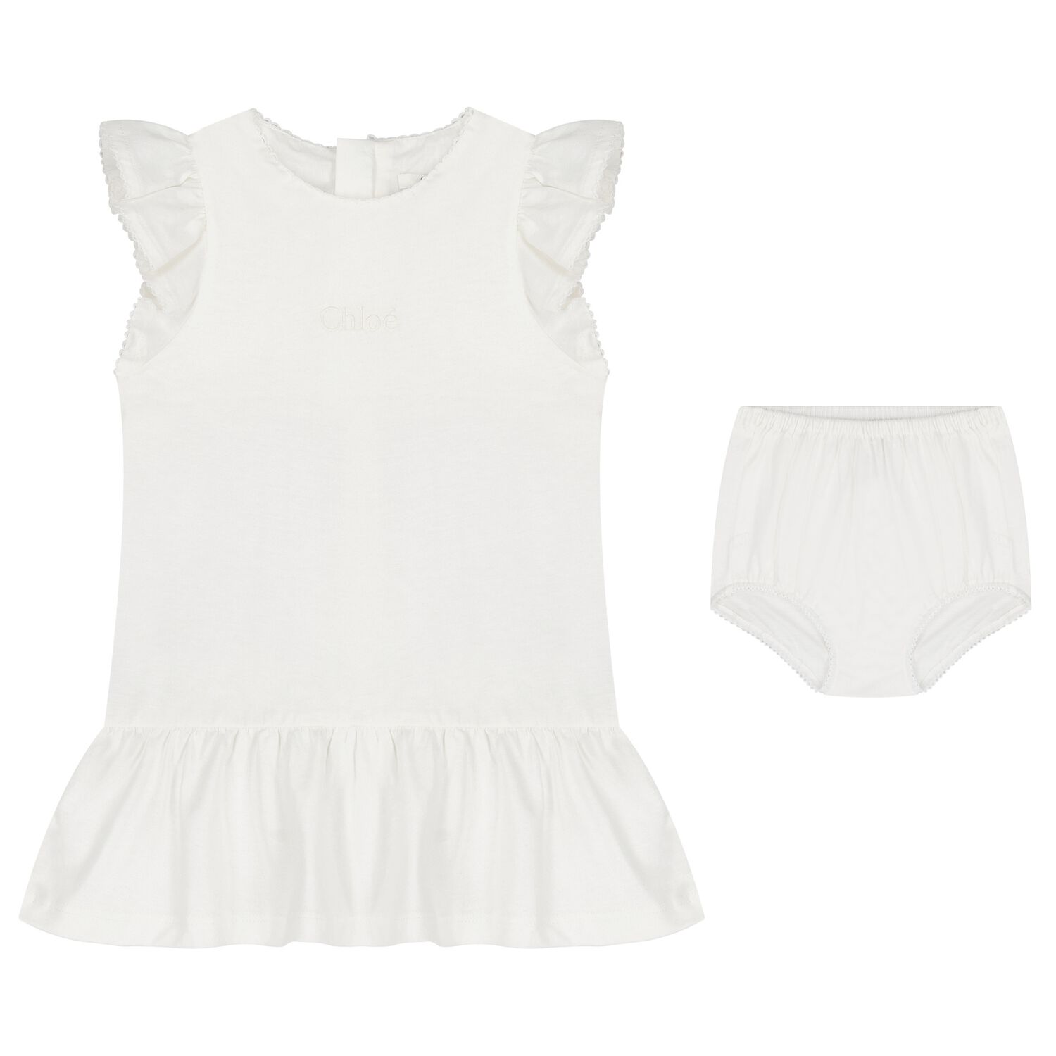 Baby Girls Ivory Dress Set, 1, hi-res