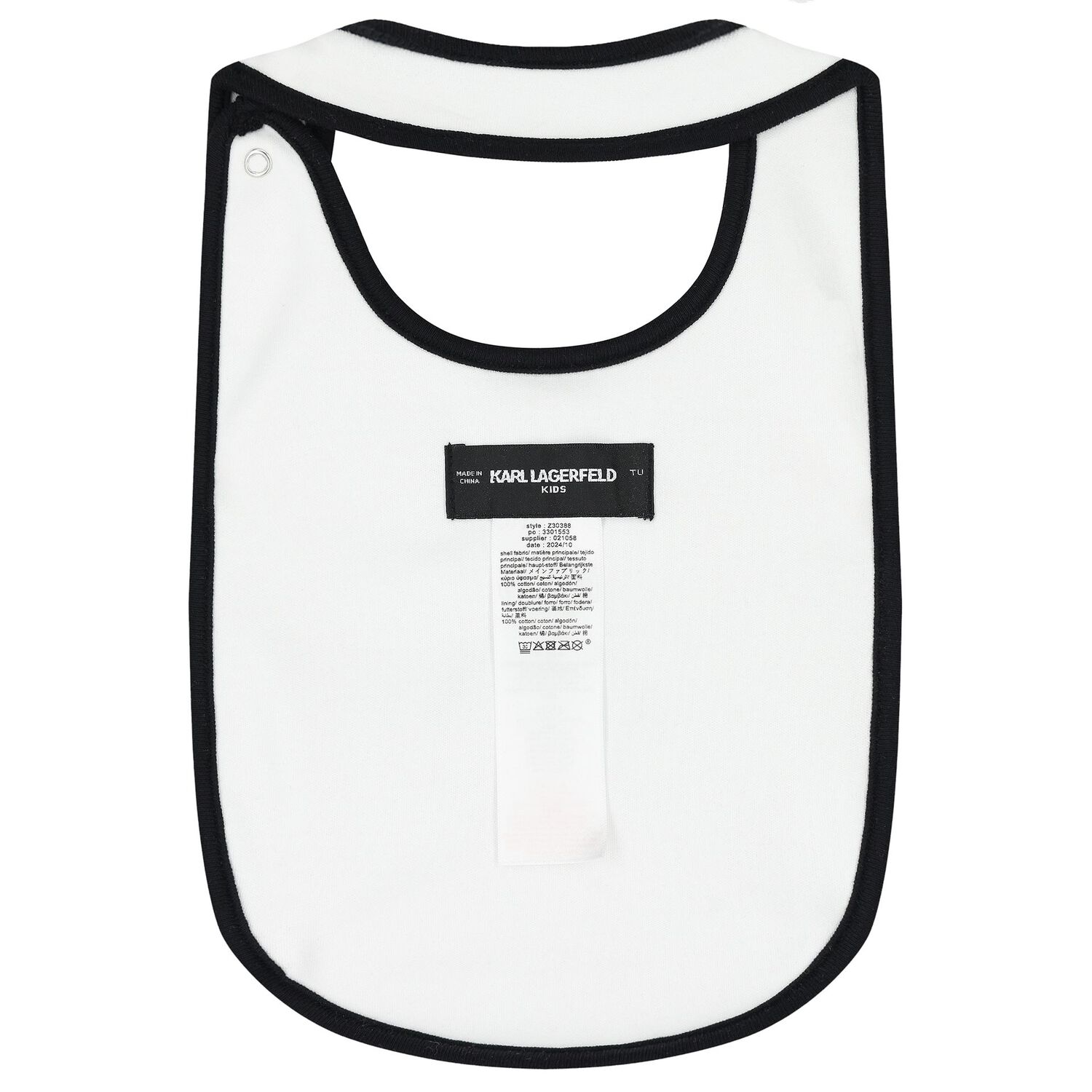 White Ikonik Logo Baby Bibs (3-Pack), 1, hi-res image number null
