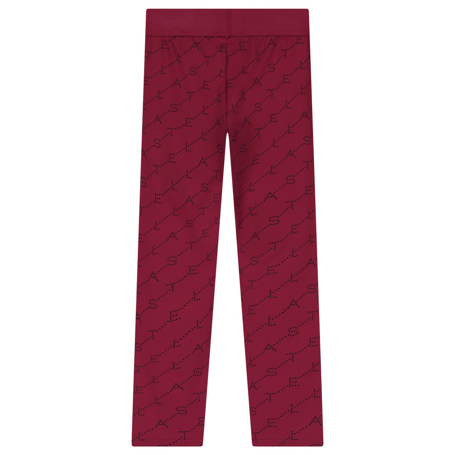 Girls Burgundy Logo Leggings, 1, hi-res