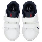 Boys White Logo Trainers, 1, hi-res