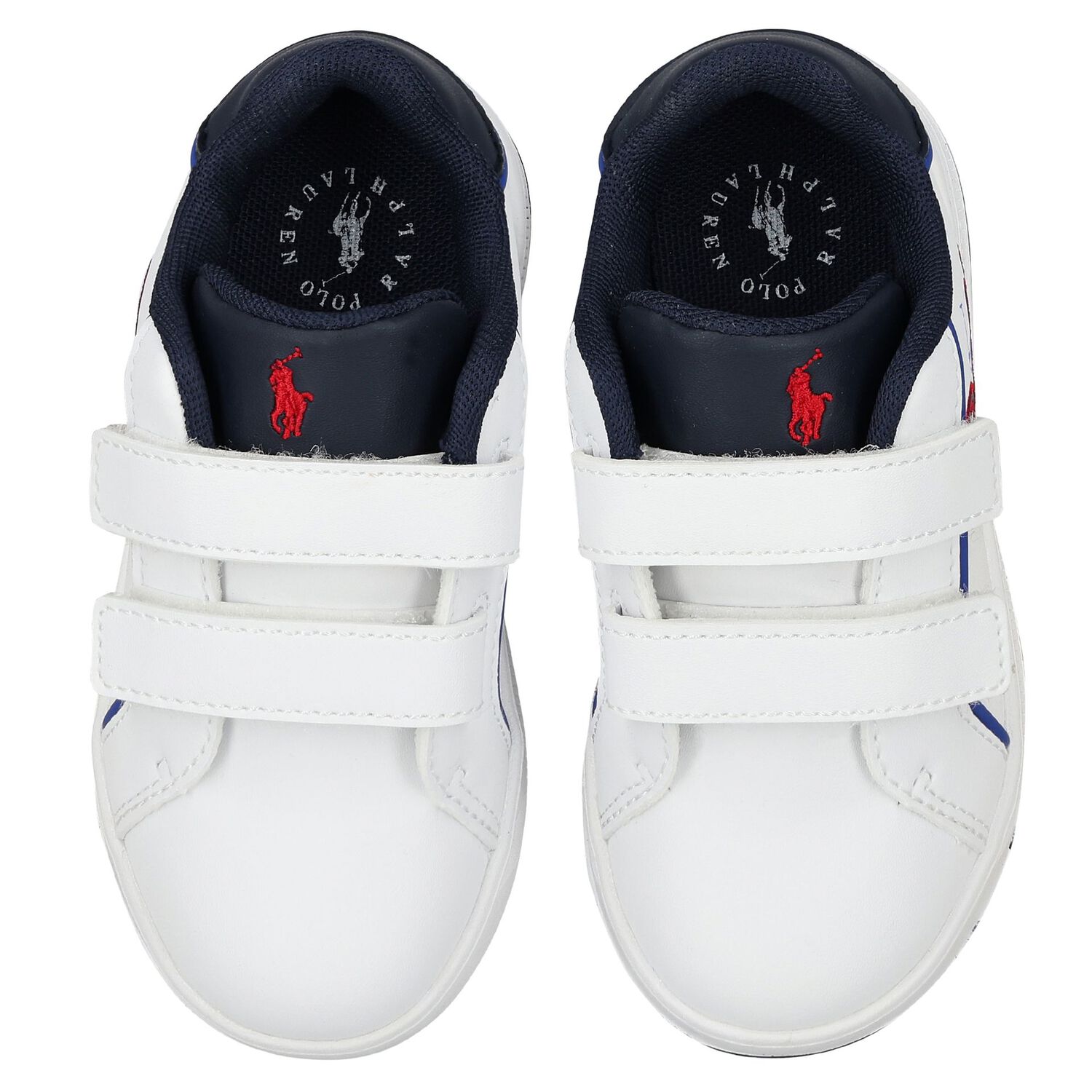 Boys White Logo Trainers, 1, hi-res
