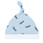 Baby Boys Blue & White Logo Babygrow & Hat Gift Set, 1, hi-res