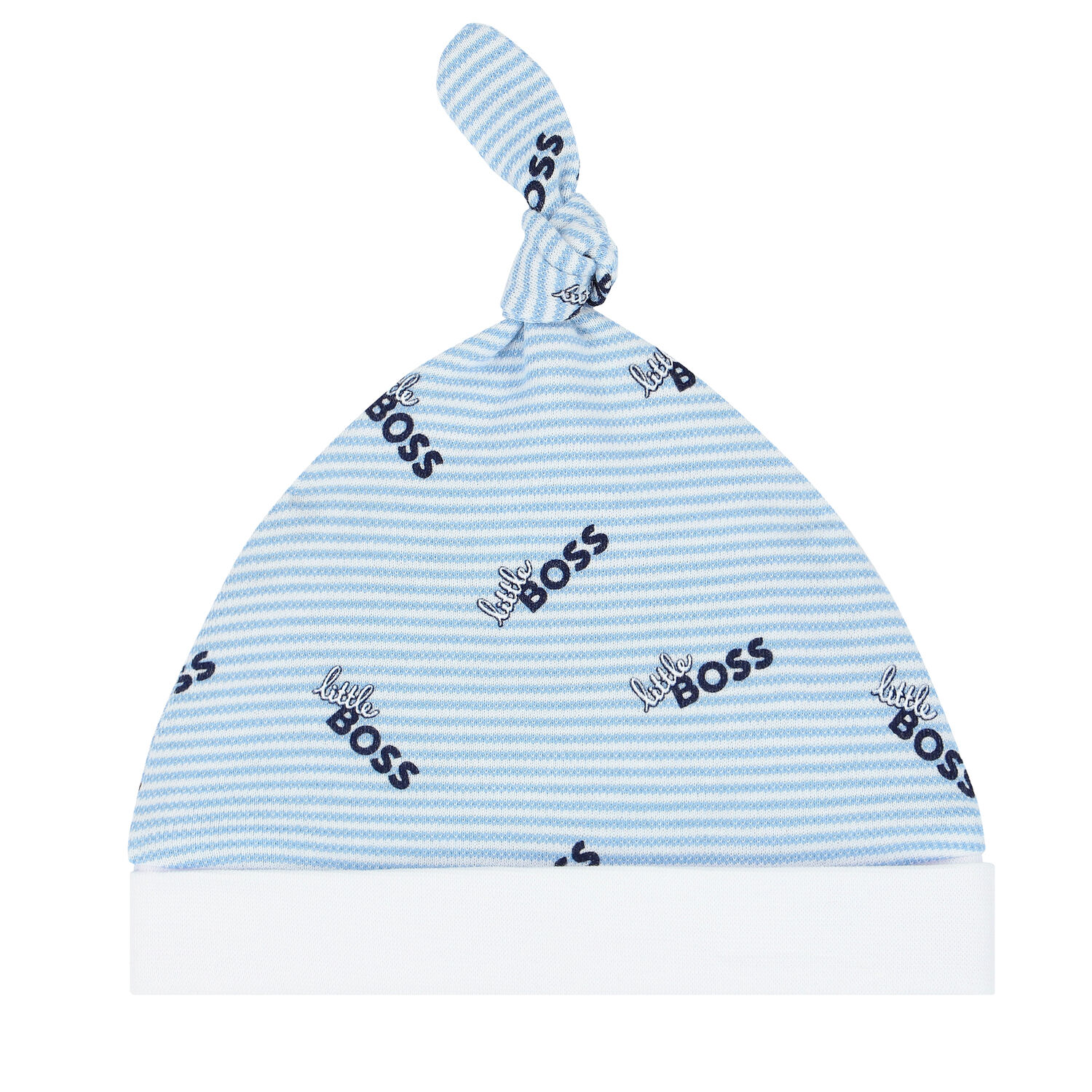 Baby Boys Blue & White Logo Babygrow & Hat Gift Set, 1, hi-res