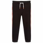 Boys Black Logo Joggers , 1, hi-res