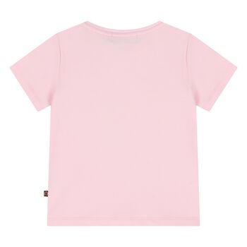 Younger Girls Pink Necklace Logo T-Shirt